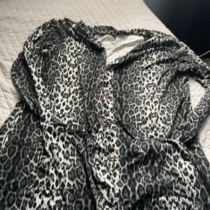 Cheetah cardigan with pockets